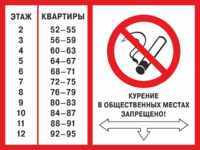 Табличка Поэтажная нумерация квартир